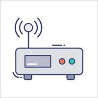 A wireless router icon on a white background vector