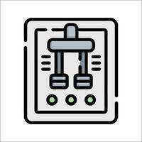 A black and white icon of a switch vector
