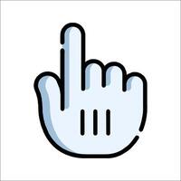 A hand with a finger pointing up on a white background vector