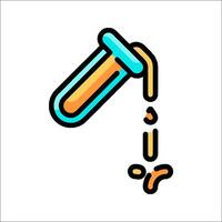 A test tube with a drop of liquid in it vector