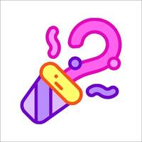 A purple ice cream cone with a question mark on it vector