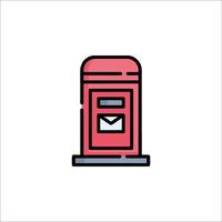 A post box icon on a white background vector