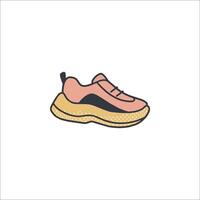 A shoe icon with a pink and black sole vector