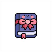A book with a bow and a pink ribbon vector