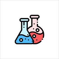 Two test tubes with liquid in them vector