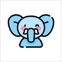 An elephant with a smiley face on it vector