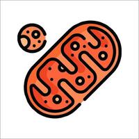 A cell with a red dot on it vector