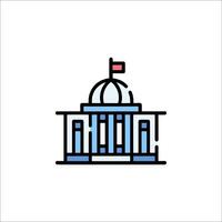 The building of the united states capitol building illustration vector