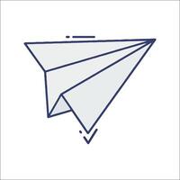 Paper airplane icon illustration vector