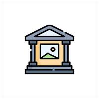 A building with a picture on it vector