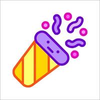 A colorful ice cream cone with a face on it vector