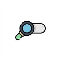 A magnifying glass icon on a white background vector