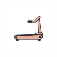 A pink running machine icon on a white background vector