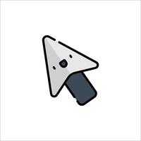 A white background with a black and white arrow pointing to the left vector