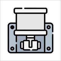 A black and white icon of a valve vector