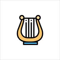 A musical instrument icon in a flat style vector