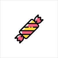 A candy bar icon in a flat style vector