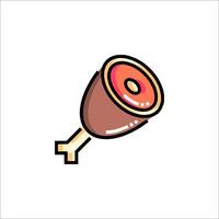 A donut with a hole in it on a white background vector