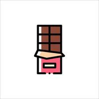 Chocolate bar icon illustration vector