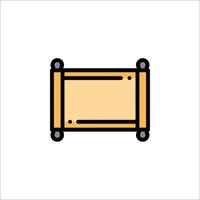 A wooden box icon on a white background vector