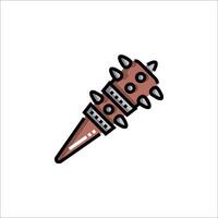 A red and brown spikey object with spikes on it vector
