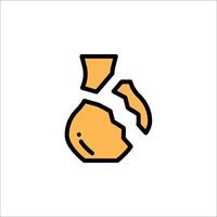 Broken bottle icon, illustration vector