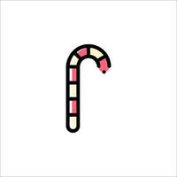 A candy cane icon on a white background vector
