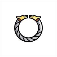 A ring with two hands in it vector