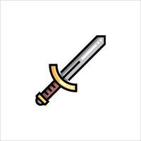 A sword icon on a white background vector