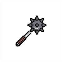 A cartoon weapon with spikes on it vector
