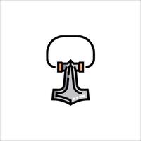 A hammer icon on a white background vector