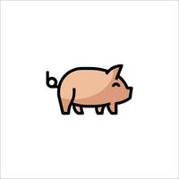 A pig icon on a white background vector