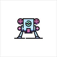 A robot with a green and blue color scheme vector