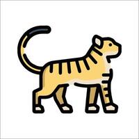 A cartoon tiger standing on a white background vector