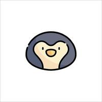 A penguin icon on a white background vector