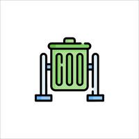 A trash can icon on a white background vector