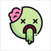 A cartoon zombie with a tongue sticking out vector