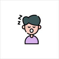 A man with his mouth open and his eyes closed vector