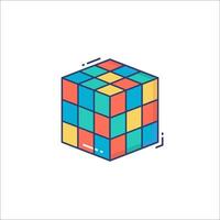 Rubik cube icon vector