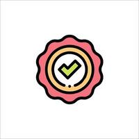 A check mark icon on a white background vector