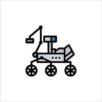The rover icon is shown on a white background vector