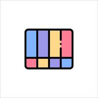 A colorful square with the word hi in it vector
