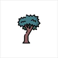 A tree icon in a simple style vector