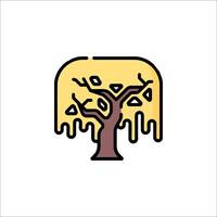 A tree with melted ice on it vector