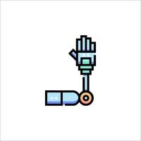 A robot hand with a hand on it vector