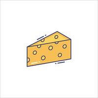 Cheese icon line illustration vector