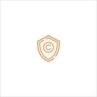 A shield with the letter c in it vector