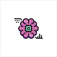 A flower with a geometric pattern on it vector