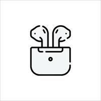 An icon of a pair of headphones in a bag vector