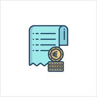 A check and a coin icon vector
